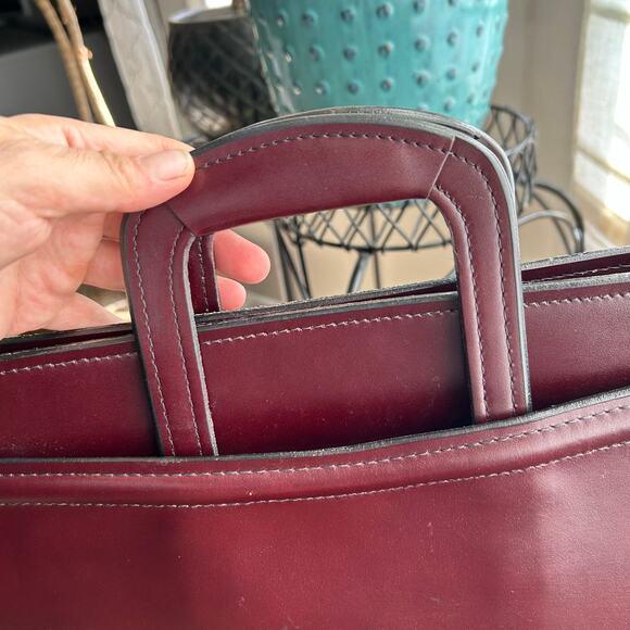 Vintage Maxine Richardson leather burgundy portfolio briefcase USA made - Picture 5 of 15